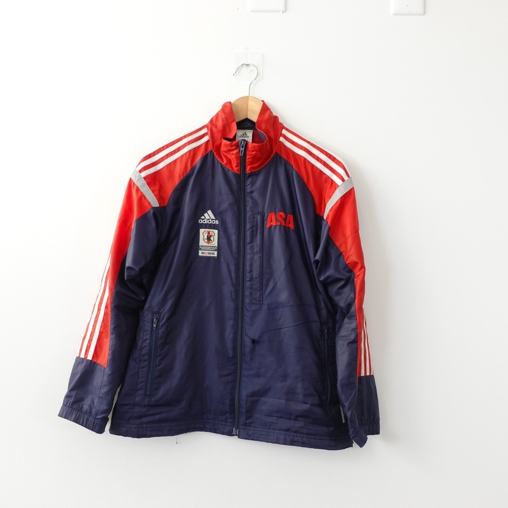 JFA‎ Japan Soccer Jacket ADIDAS Light Packable Windbreaker Blue Football Sport